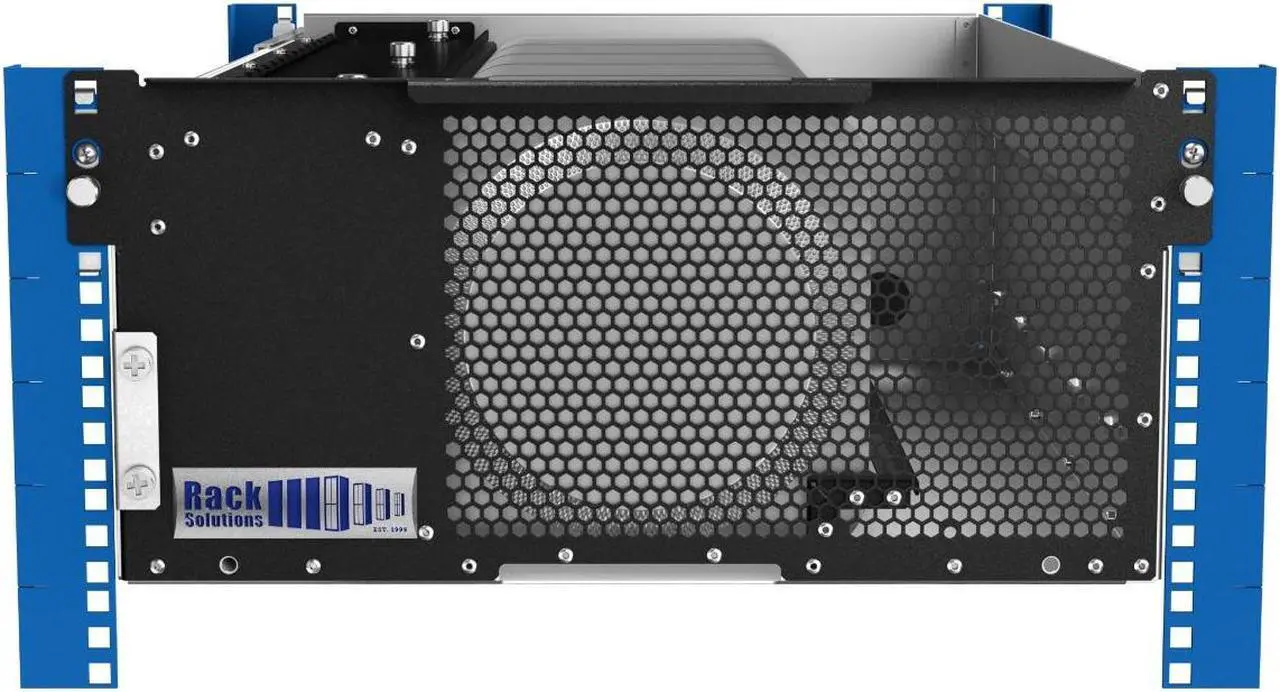 Alt view image 7 of 7 - RackSolutions 5U HyperShelf for 6 Apple Mac Studio, Rack Mount Shelf with Airflow Management and Cable Management Arm, 26"-29.5" Depth Range