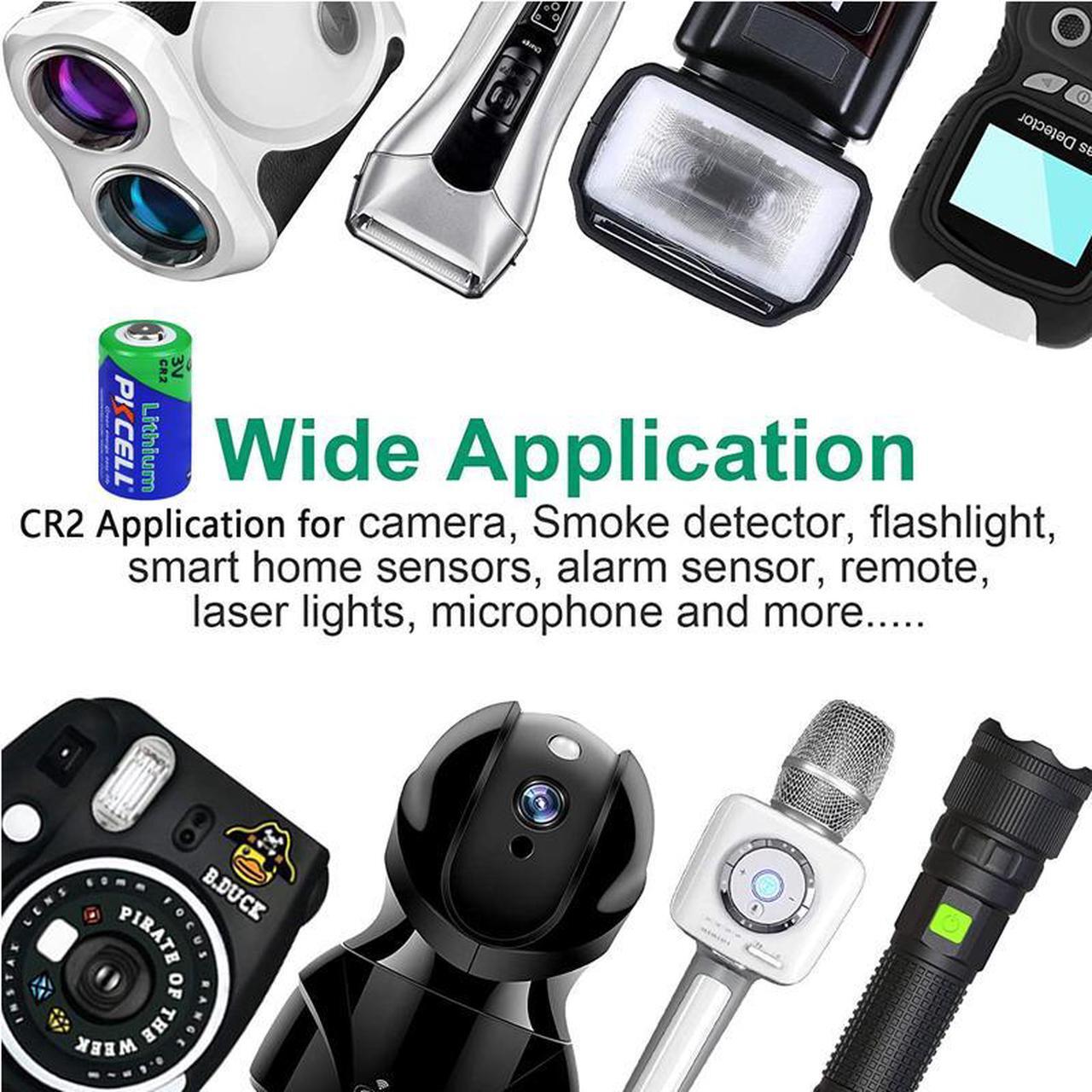 Alt view image 5 of 5 - PKCELL20Pack CR2 3V Lithium Battery, CR2 Batteries for Golf Rangefinder, Flashlight, Photo Cameras, Alarm Systems (Non-Rechargeable)