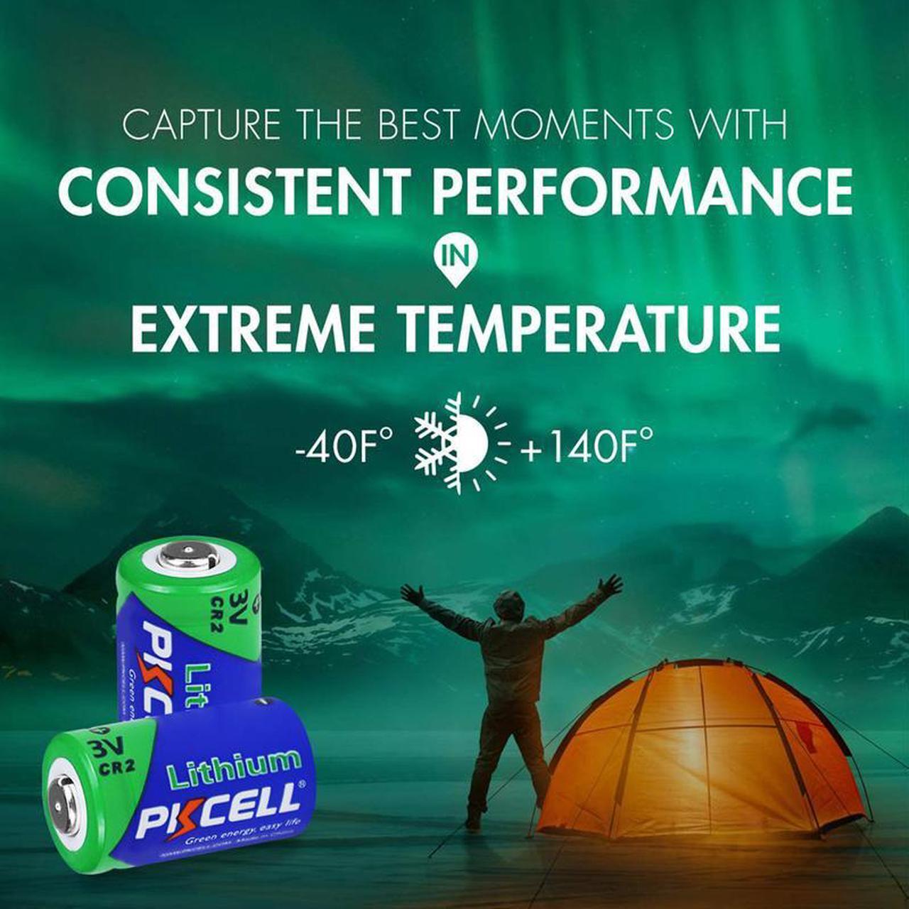 Alt view image 2 of 5 - PKCELL20Pack CR2 3V Lithium Battery, CR2 Batteries for Golf Rangefinder, Flashlight, Photo Cameras, Alarm Systems (Non-Rechargeable)