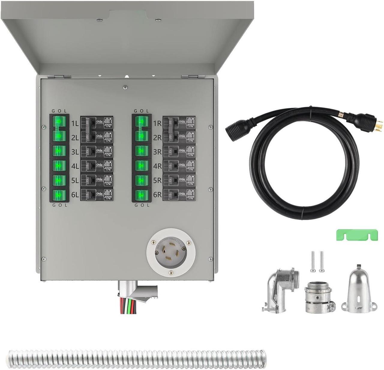 Main image of Nature's Generator Transfer Switch12-Circuits 120/240V 30A Non-automatic Power Transfer Kit