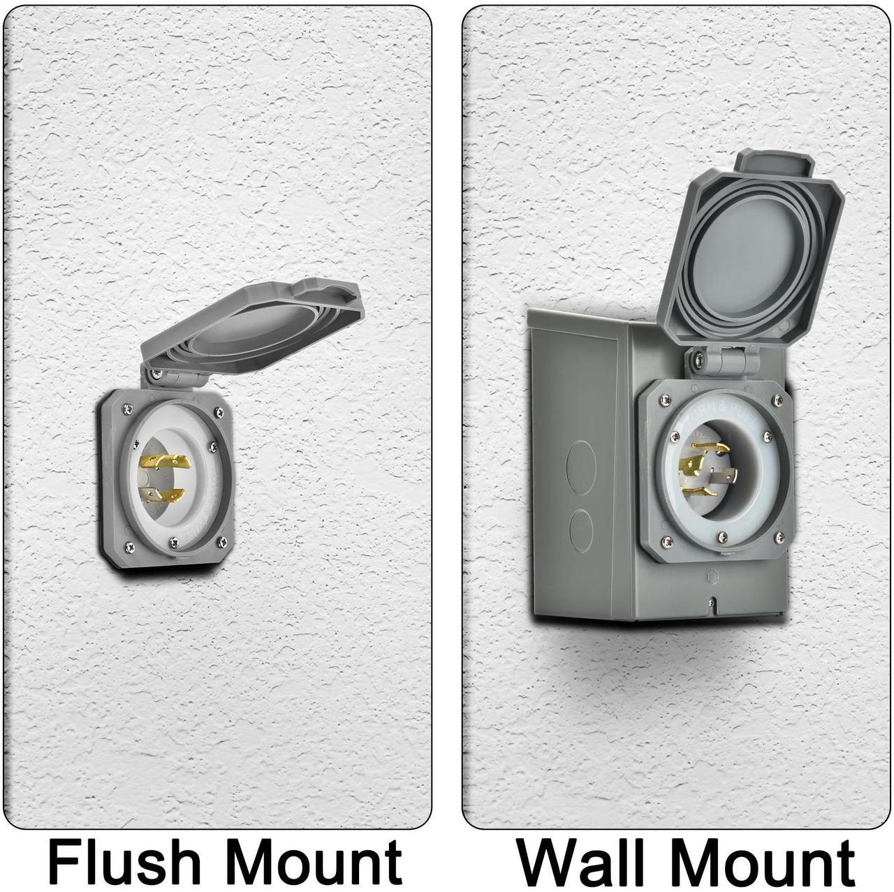 Alt view image 3 of 7 - Nature's Generator 125V/250V 30A Power Inlet Box L14-30P