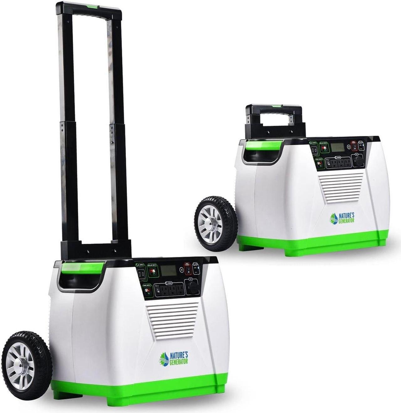 Alt view image 4 of 6 - NATURES GENERATOR  1800W Gold System: Solar & Wind Powered Off-Grid Portable Generator + 100W Solar Panel