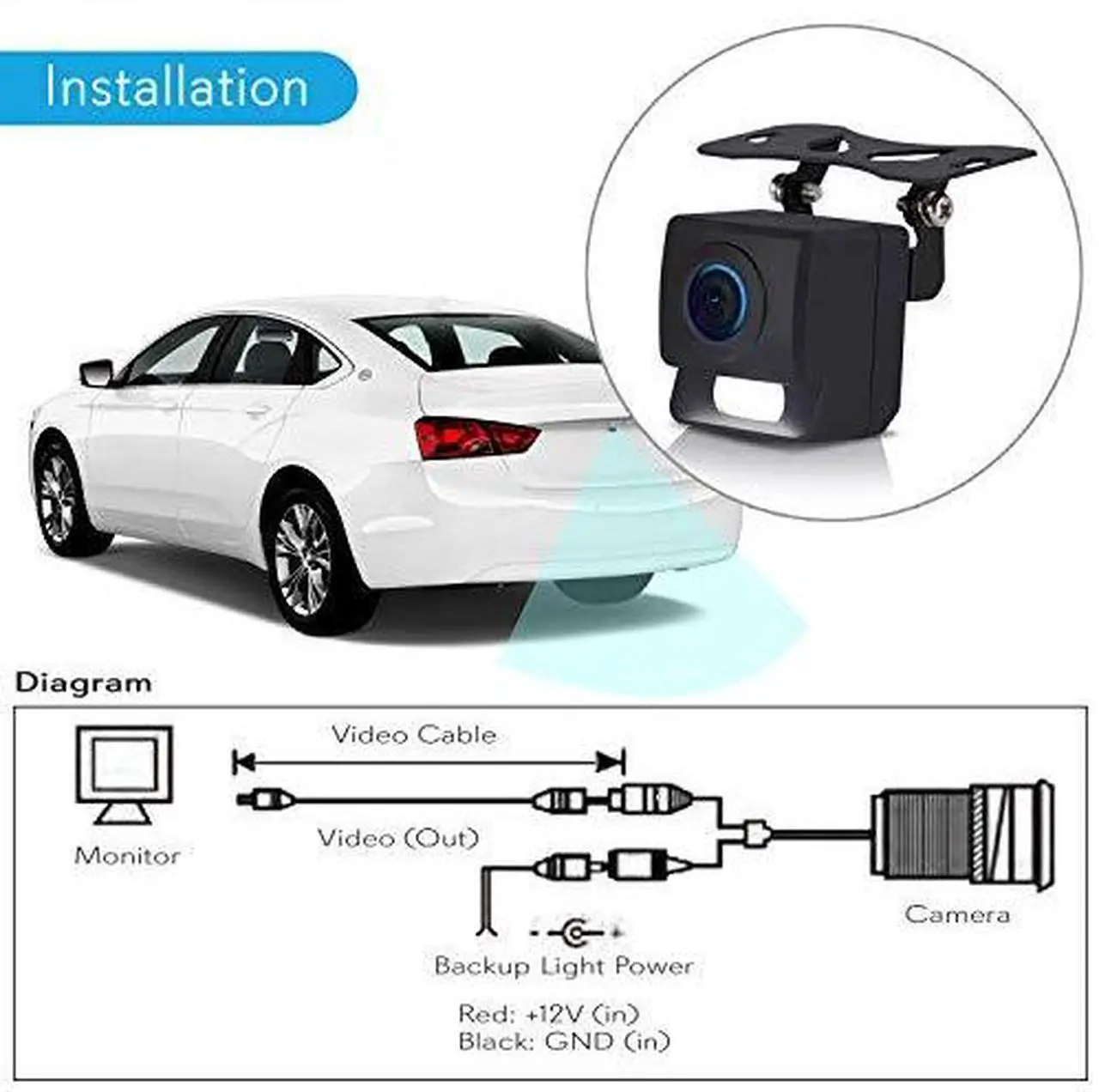 Alt view image 10 of 15 - rear view backup camera system  waterproof mini parking reverse license car vehicle rearview back up w/ 656x492p 420 tvl resolution, night vision, tiltadjustable angle, universal mount  pyle plcm11