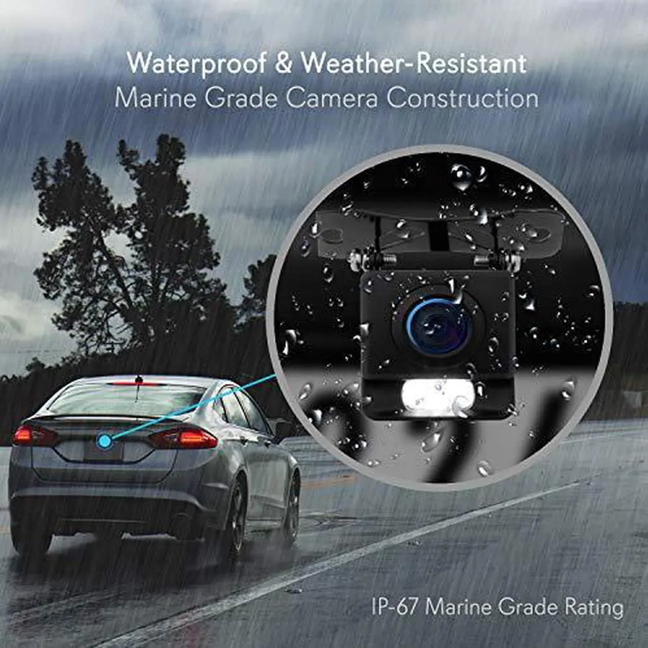 Alt view image 13 of 15 - rear view backup camera system  waterproof mini parking reverse license car vehicle rearview back up w/ 656x492p 420 tvl resolution, night vision, tiltadjustable angle, universal mount  pyle plcm11