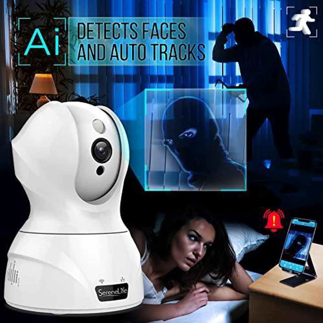 Alt view image 10 of 10 - SereneLife IPCAMHD61 Network Camera - 1 Pack - Color