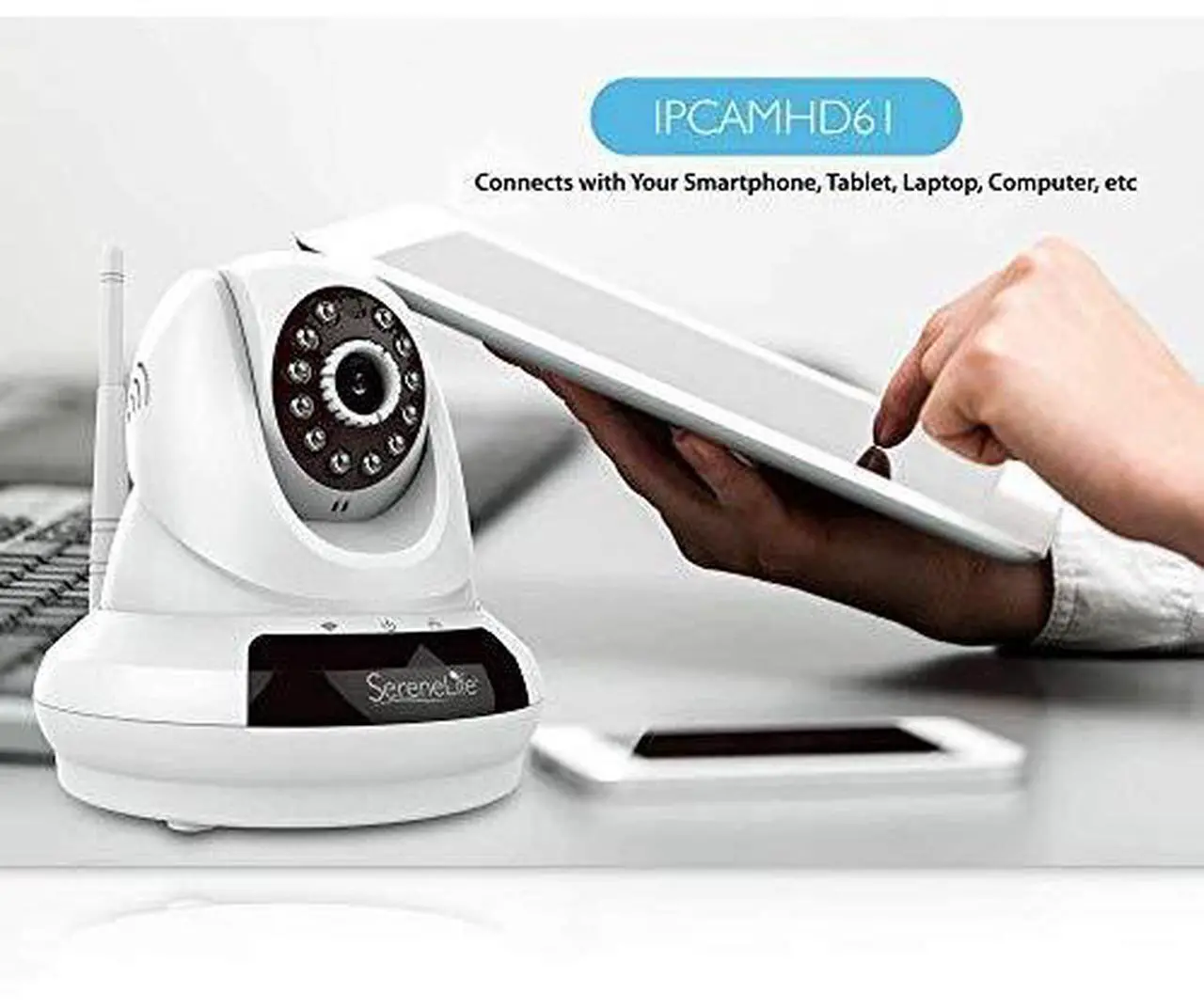 Alt view image 8 of 9 - SereneLife IPCAMHD62 Network Camera - 1 Pack - Color