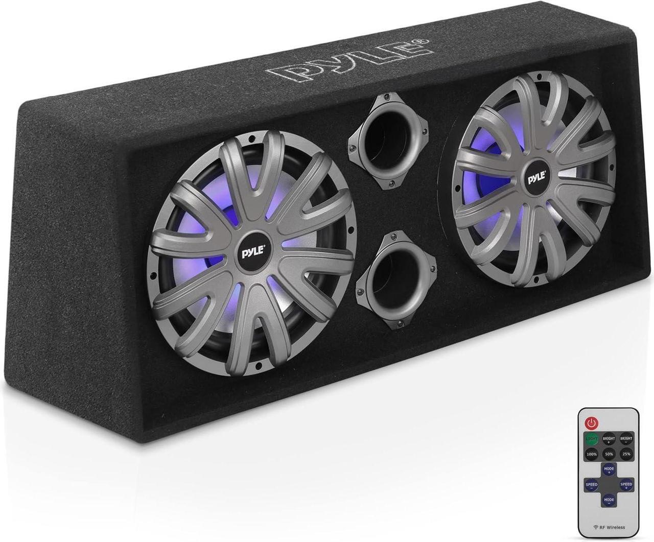 Main image of Pyle 12'' Dual Subwoofer Box System - Rear Vented Design with LED Lights - PLBS122LE