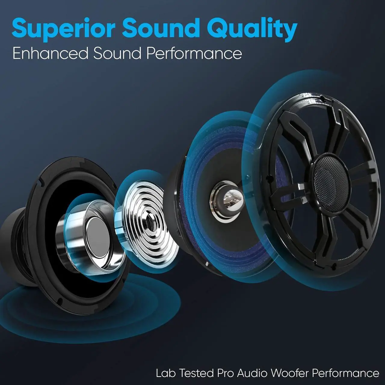 Alt view image 3 of 7 - Pyle 6.5" Single Voice Coil Car Subwoofer, 150W Max Power & 4-Ohm Impedance - Paper Cone with Cloth Edge (PLMG65)