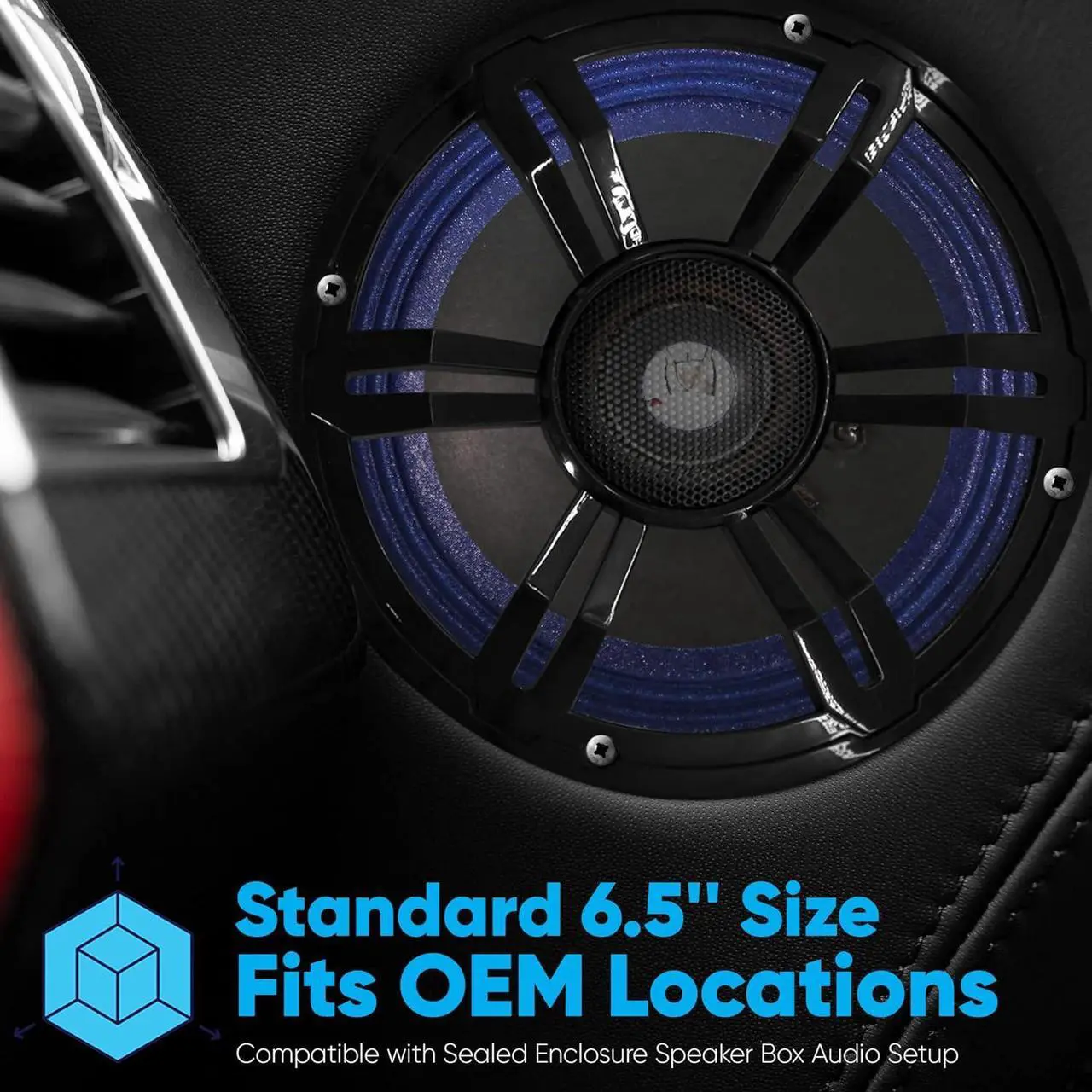 Alt view image 2 of 7 - Pyle 6.5" Single Voice Coil Car Subwoofer, 150W Max Power & 4-Ohm Impedance - Paper Cone with Cloth Edge (PLMG65)