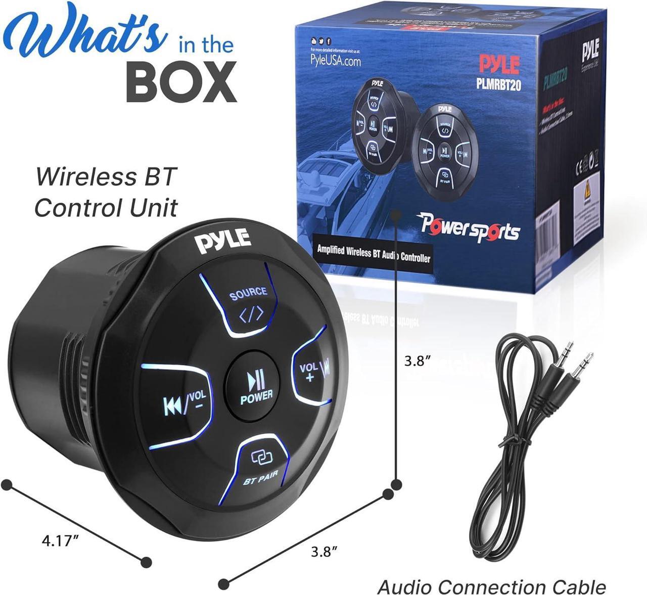 Alt view image 6 of 7 - Pyle Amplified Wireless Bluetooth Audio Controller - Waterproof Marine Receiver for Car, Truck, Boat, 4x4 (300 Watt)