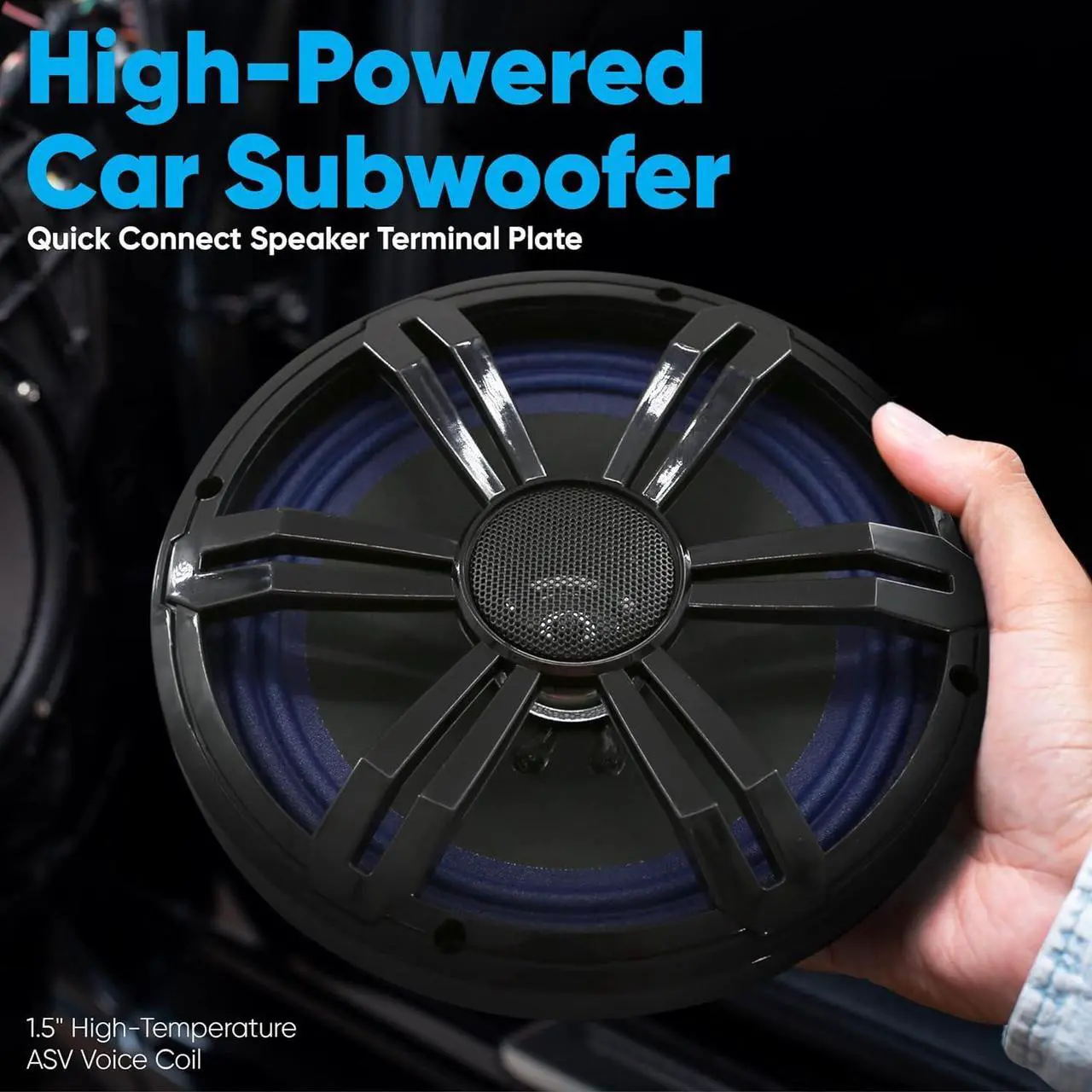 Alt view image 3 of 7 - Pyle 8'' Single Voice Coil Subwoofer - 250W 4-Ohm Car Audio Powered Subwoofer PLMG85