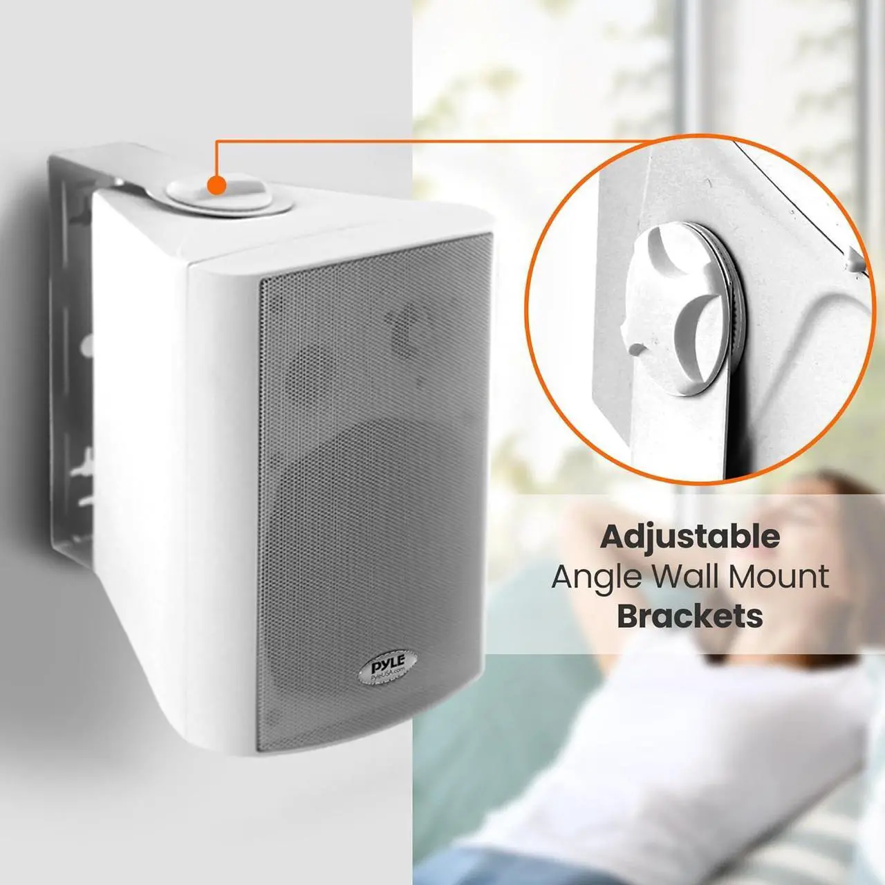 Alt view image 6 of 7 - Pyle 6.5'' Pro-Active Wireless Bluetooth Streaming Wall Mount Speakers - 100W Pair (White) PDWR69BTW