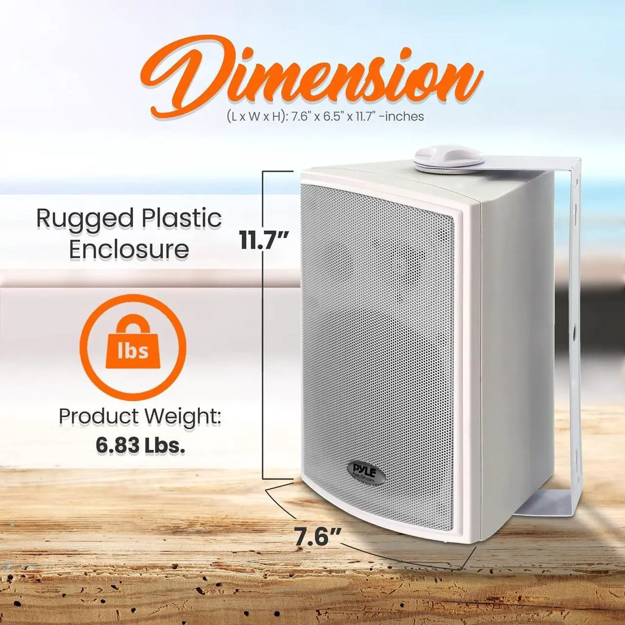 Alt view image 7 of 7 - Pyle 6.5'' Pro-Active Wireless Bluetooth Streaming Wall Mount Speakers - 100W Pair (White) PDWR69BTW
