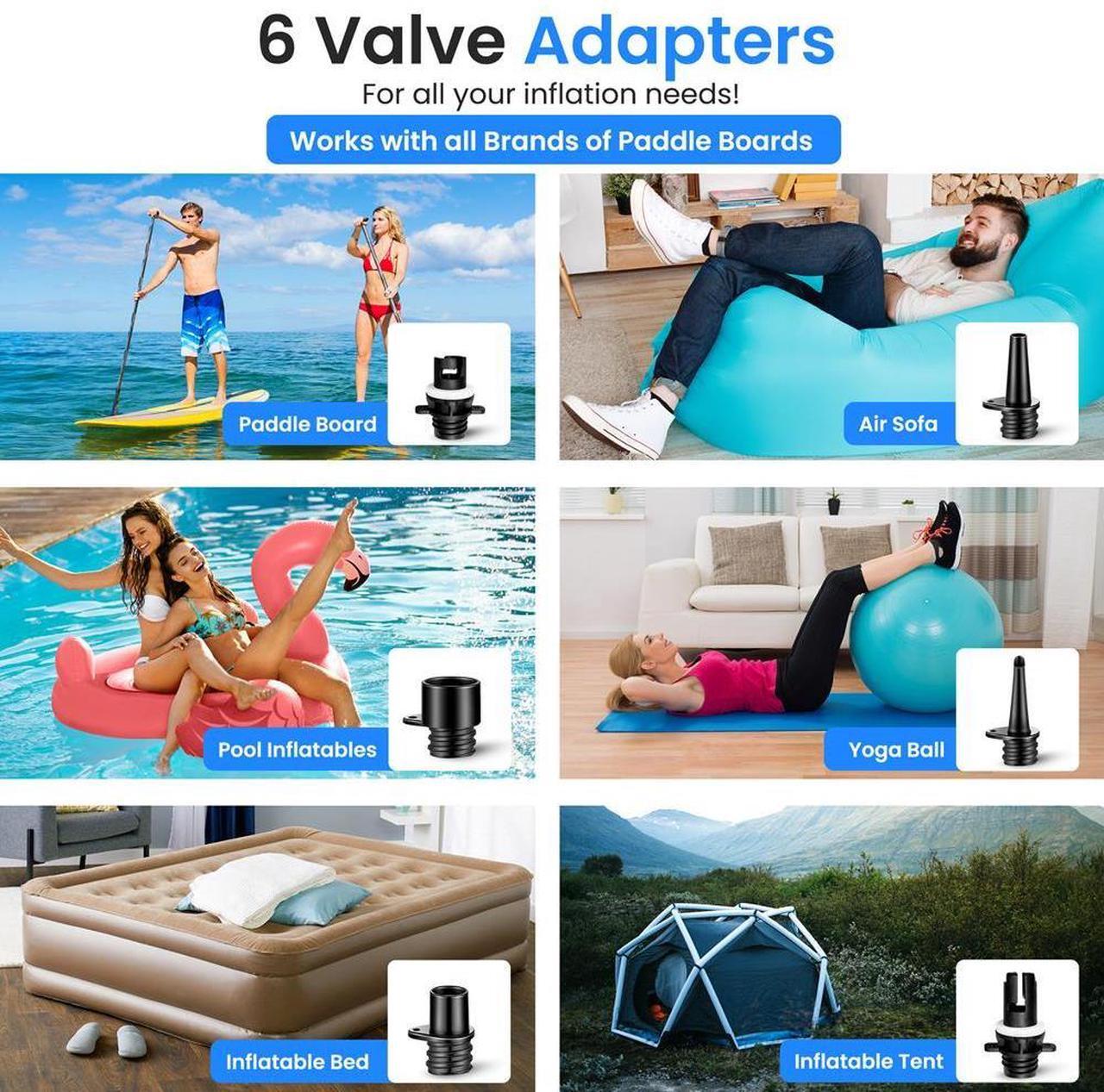 Alt view image 2 of 7 - SereneLife Electric SUP Pump - Air Inflator & Deflator for Paddle Boards & Water Sport Inflatables, 20 PSI, 12V DC, SKU SLPUMP30