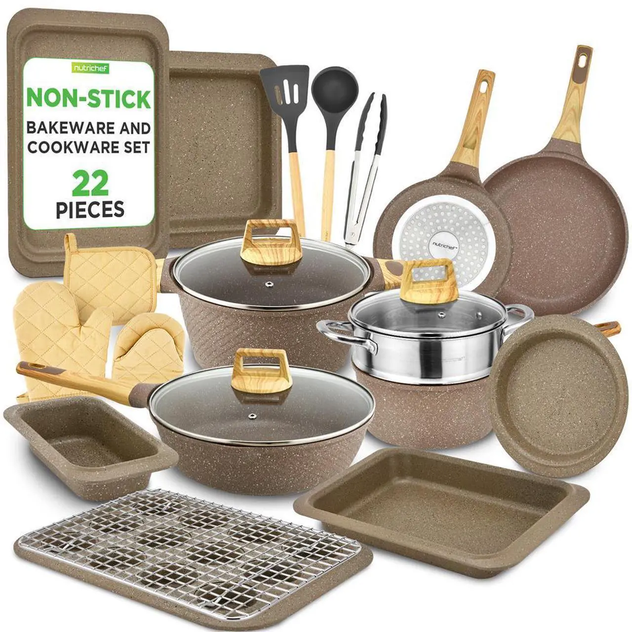 NutriChef Cookware and Bakeware Set