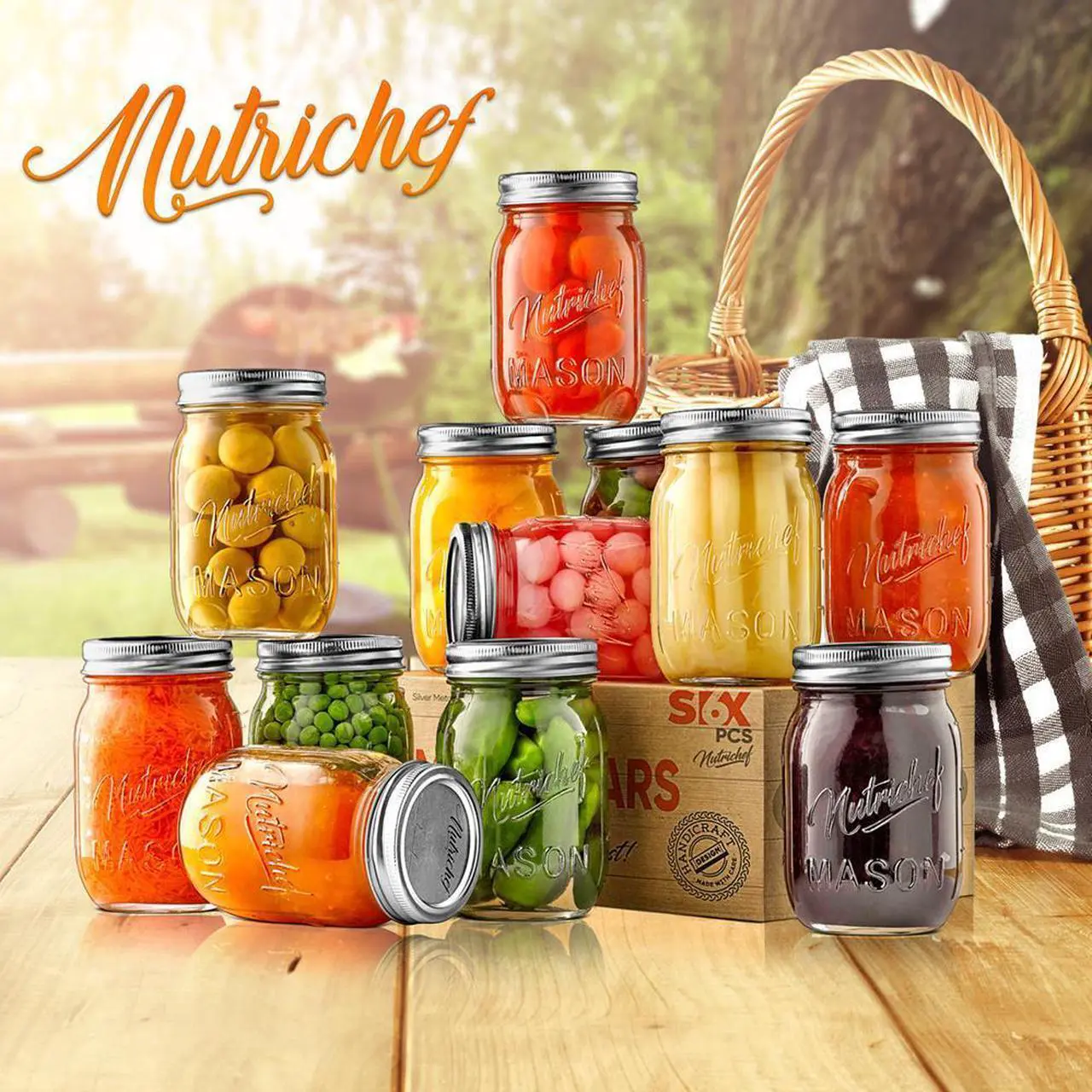 NutriChef Mason Jars
