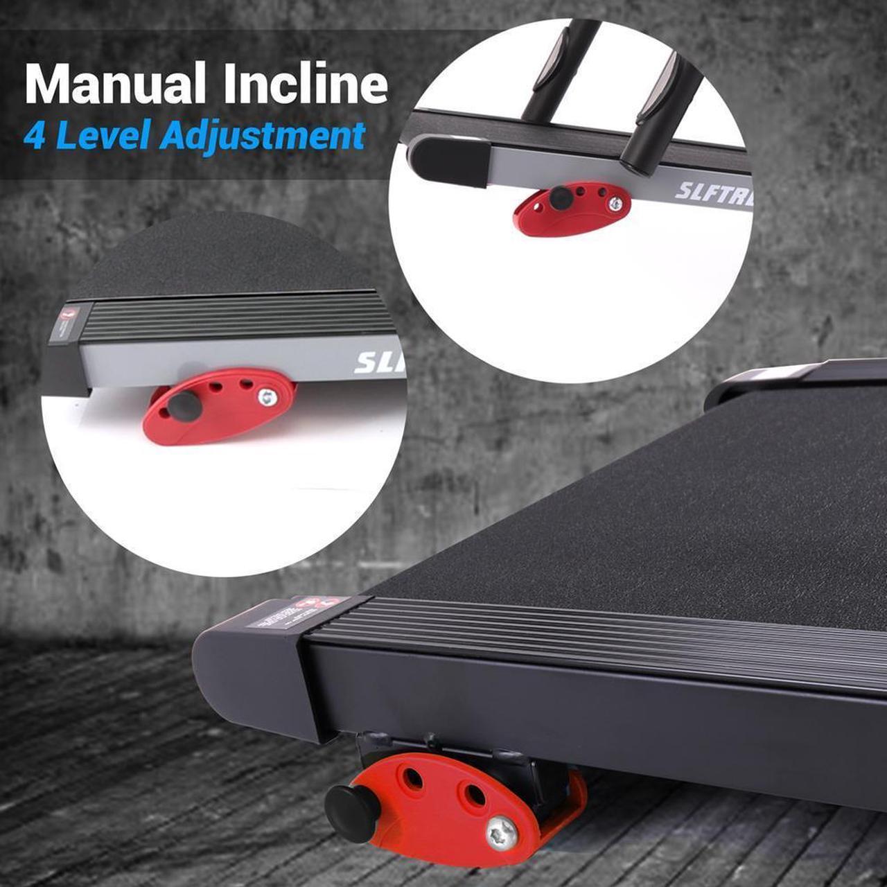Alt view image 2 of 7 - SereneLife Folding Motorized Treadmill - Bluetooth, 12 Pre-set Programs, LCD Display (SLFTRD26BT)
