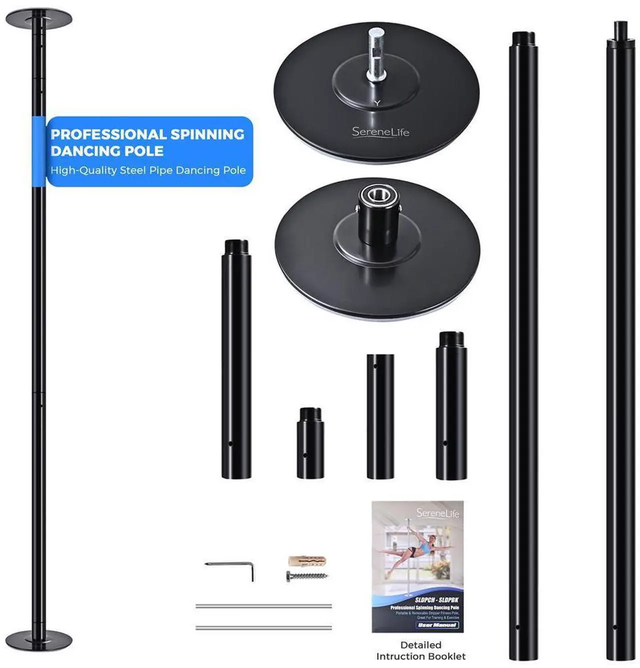 SereneLife Spinning Dance Pole - Thumbnail 2