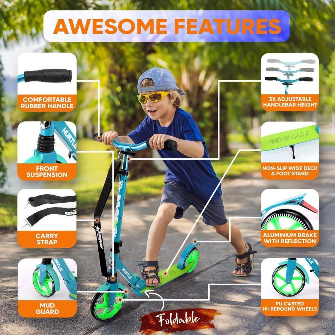 Hurtle Kick Scooter - Thumbnail 4