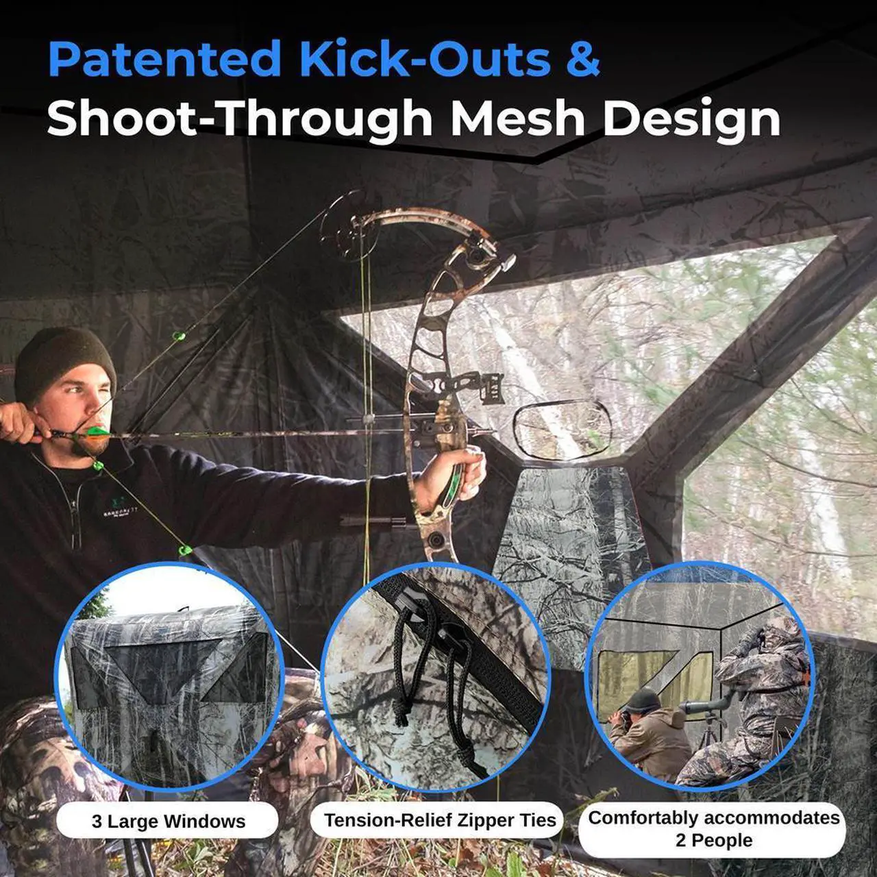 SereneLife Care Taker Ground Hunting Blind - Thumbnail 5
