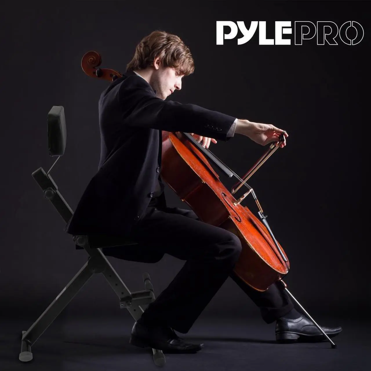 Alt view image 5 of 7 - Pyle Musician & Performer Chair Seat Stool  Adjustable Height Foot Rest, Seat & Backrest Cushion, Foldable Design