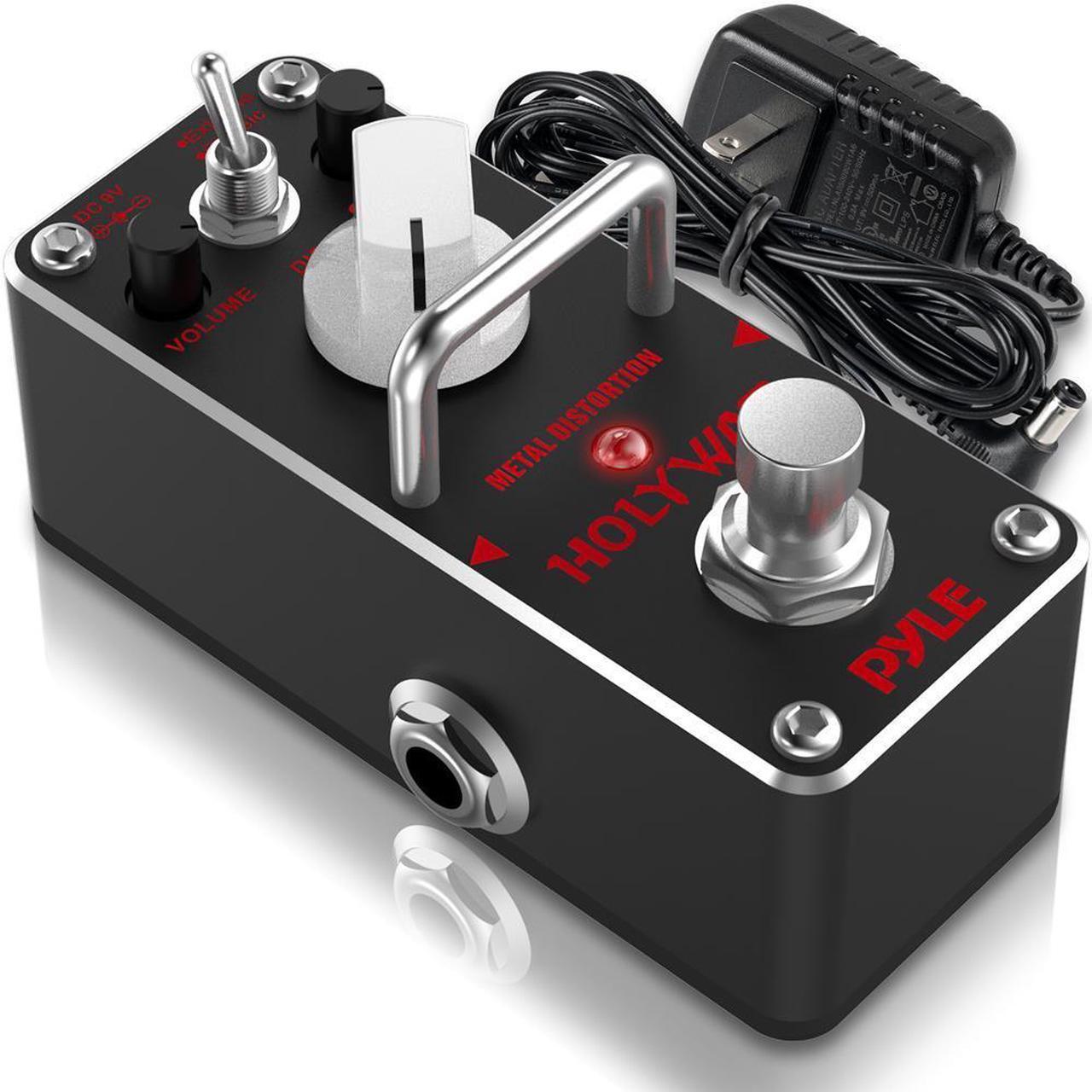 Main image of Pyle Heavy Metal Guitar Distortion Pedal - 2 Modes (Extreme & Classic) with Tone & Volume Controls, LED Indicator