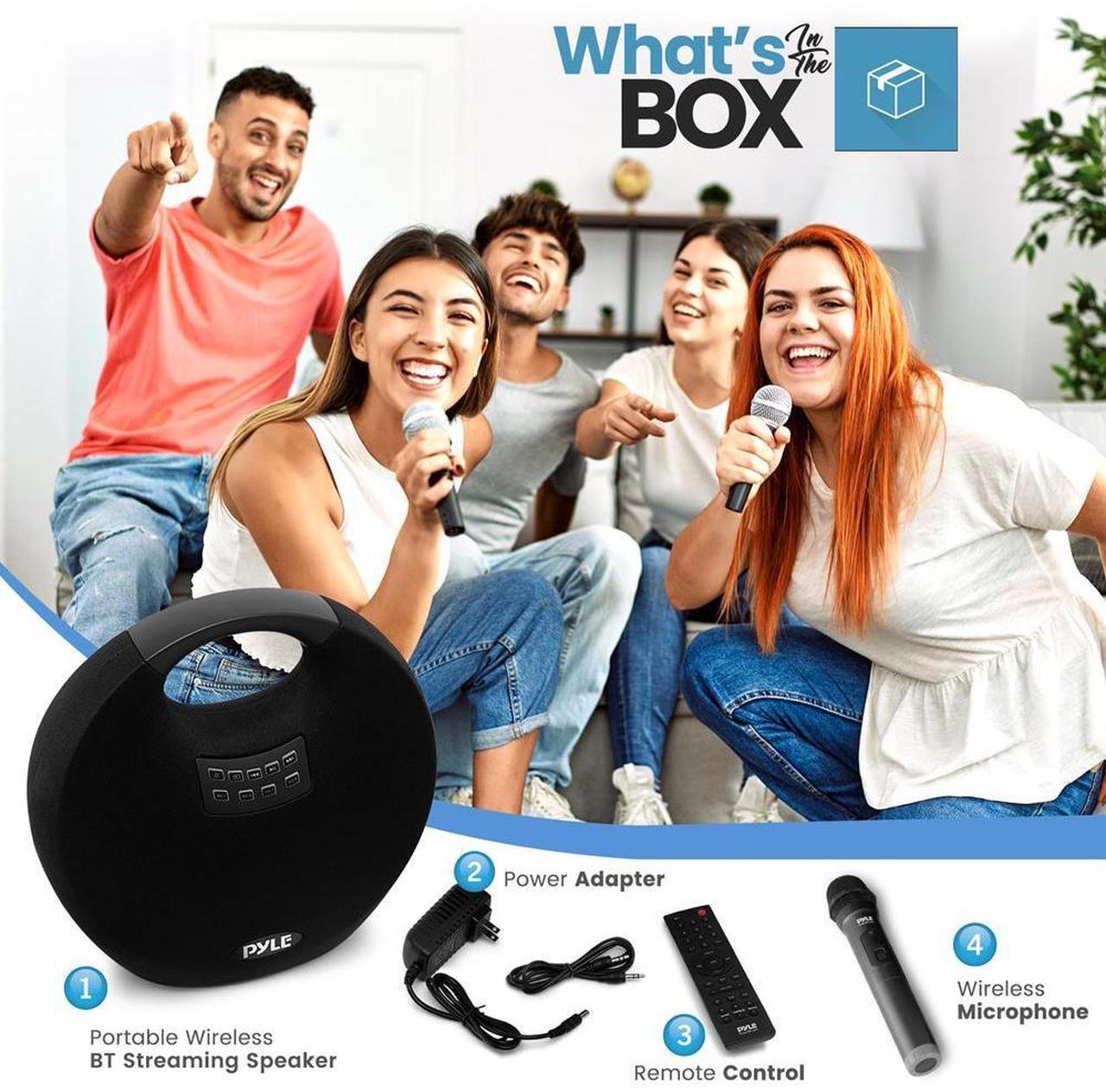 Alt view image 6 of 7 - Pyle 5.25 Portable Wireless BT Streaming Speaker - Portable Audio Speaker, with Built-in Rechargeable Battery, Waterproof, Wireless Microphone, Clear Sound Performance, TWS/MP3/USB (220 Watt MAX)