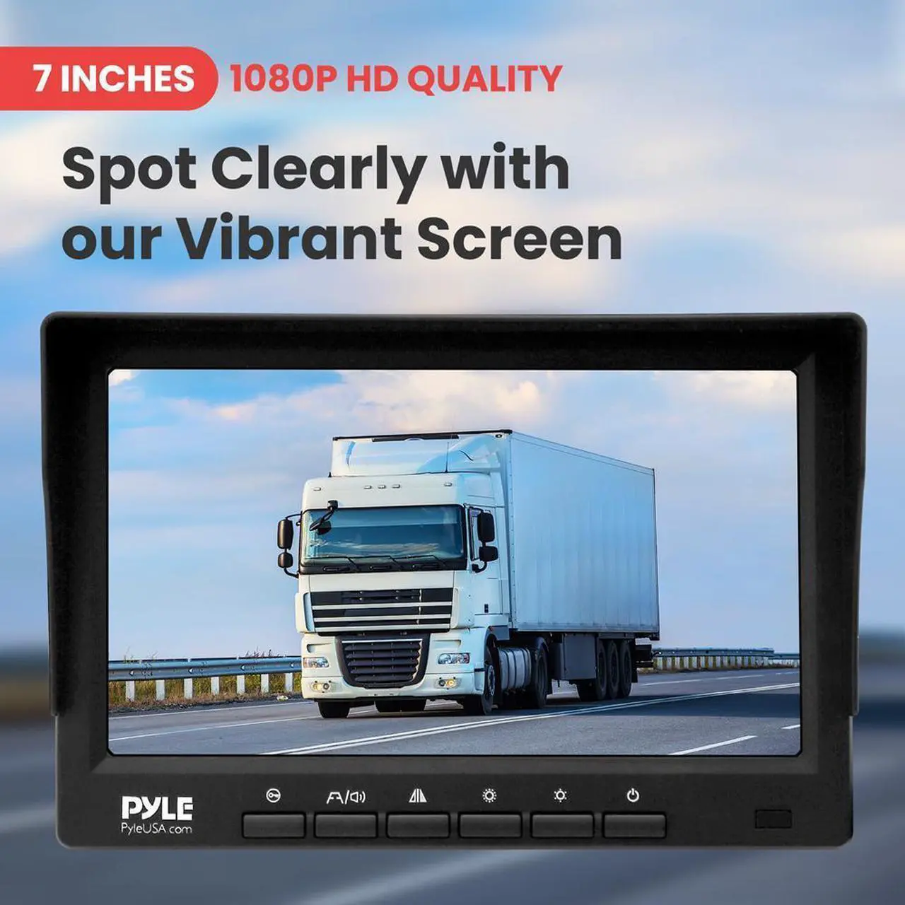 Alt view image 5 of 7 - Pyle 7 1080p HD Digital Wireless Backup Camera System  Waterproof License Plate Rearview Cam with Night Vision & IPS Monitor for RV, Truck, Bus, or Trailer (PLCMRV77WP)