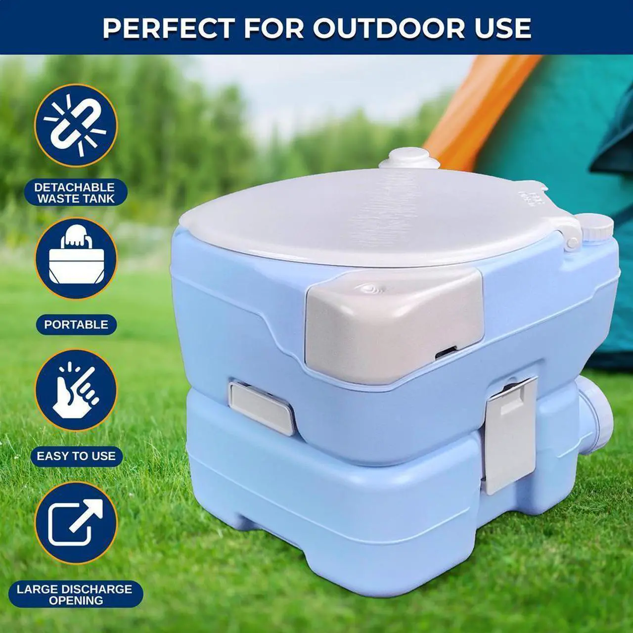 SereneLife Camping Toilet - Thumbnail 4
