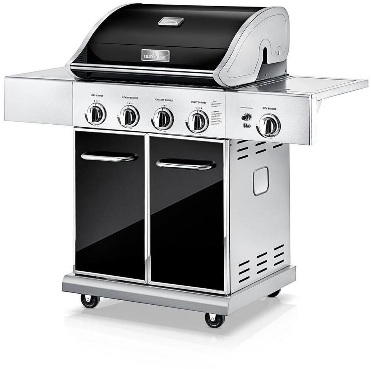 Main image of NutriChef 5-Burner Propane Gas Grill with Side Burner, 52,000 BTU Grilling Capacity - NCGRIL2