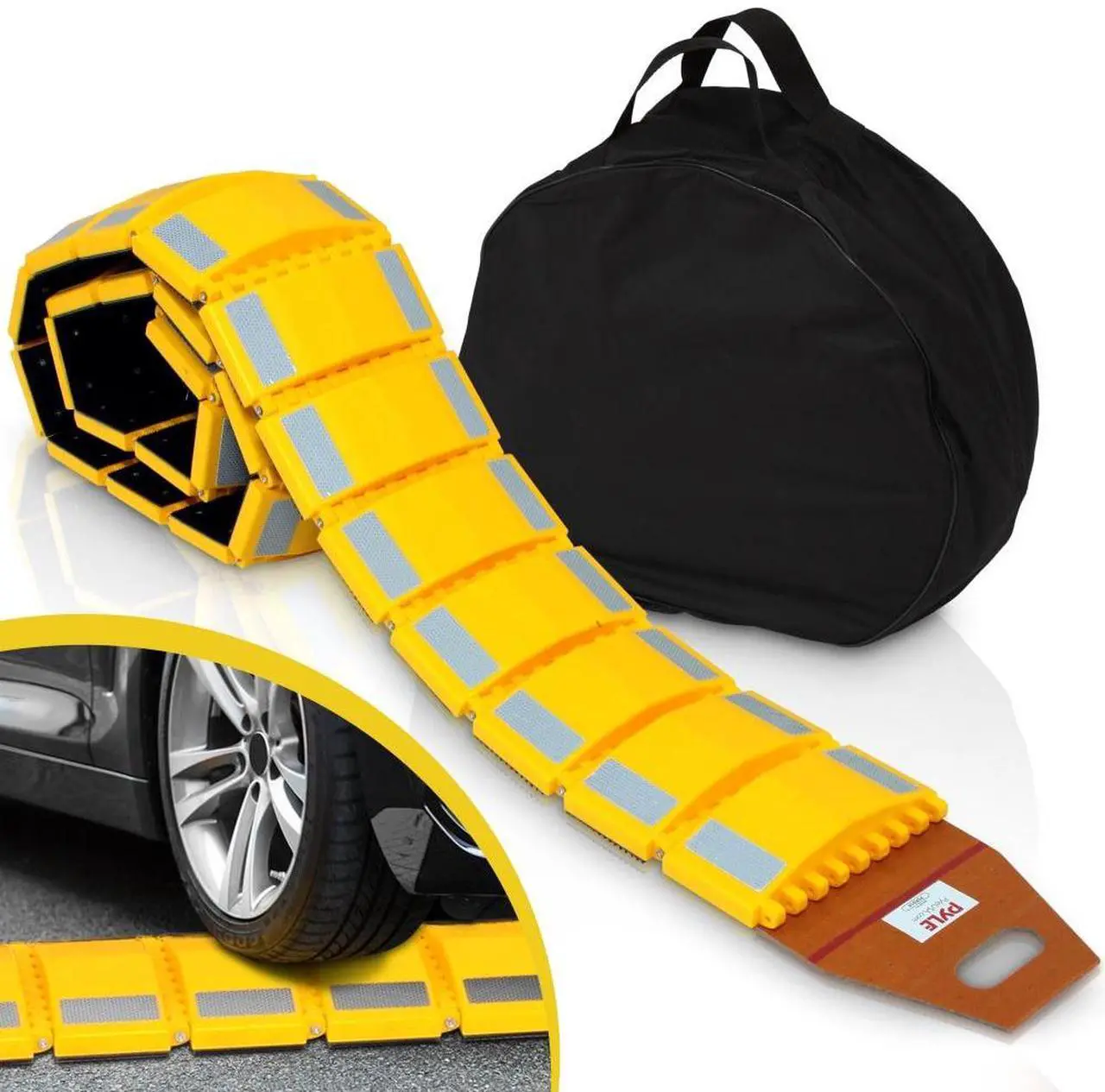 Main image of Pyle Portable Speed Bump Traffic Guard for Car, Truck & Bus, 9.8 ft. Length - PSPD16