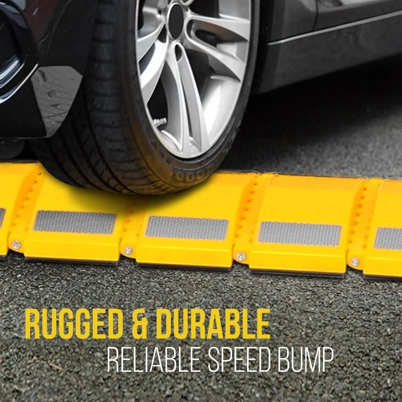 Alt view image 3 of 7 - Pyle Portable Speed Bump Traffic Guard for Car, Truck & Bus, 9.8 ft. Length - PSPD16