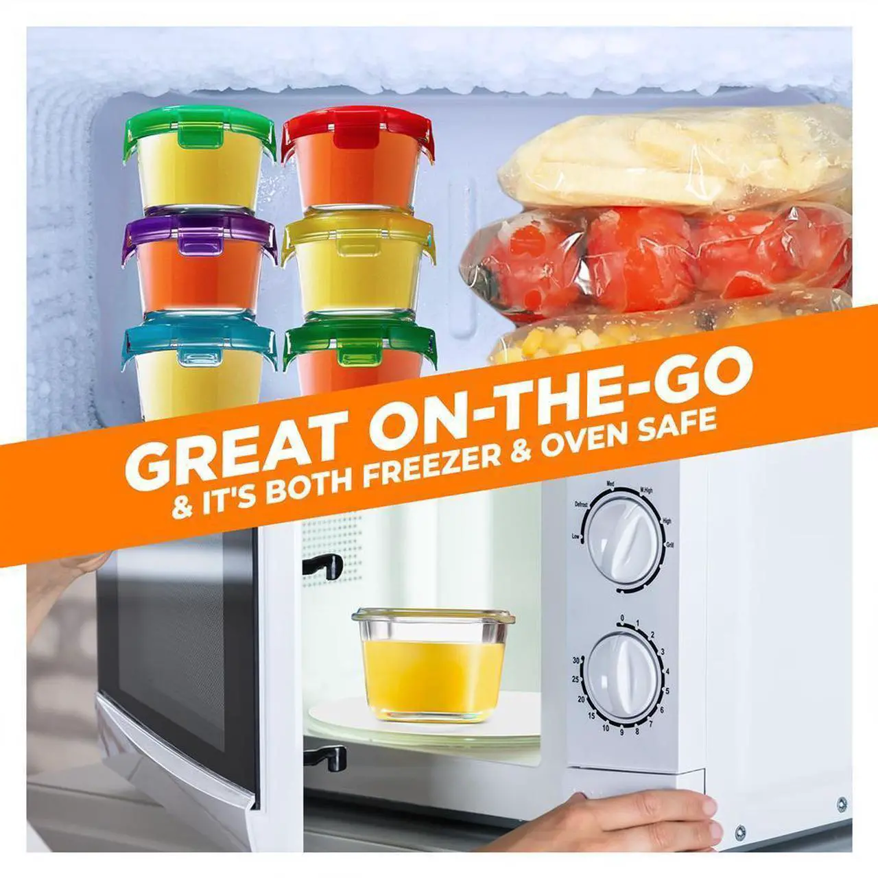NutriChef Glass Meal-Prep Containers - Thumbnail 4