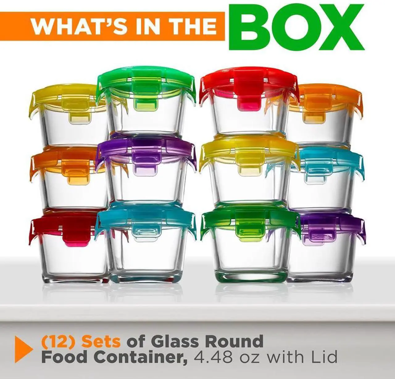 NutriChef Glass Meal-Prep Containers - Thumbnail 3