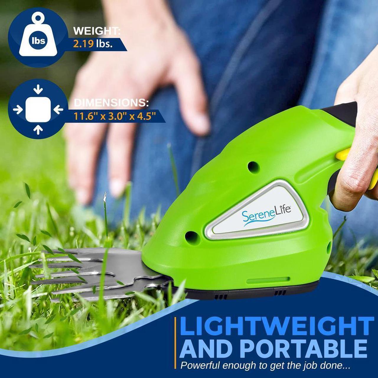 Alt view image 2 of 7 - Pyle 2-in-1 Cordless Grass Cutter and Hedge Trimmer, Rechargeable Battery, Easy-to-Use 'Glide-Cut' Technology, Lightweight, Perfect for Lawns and Gardens - PSLHTM25