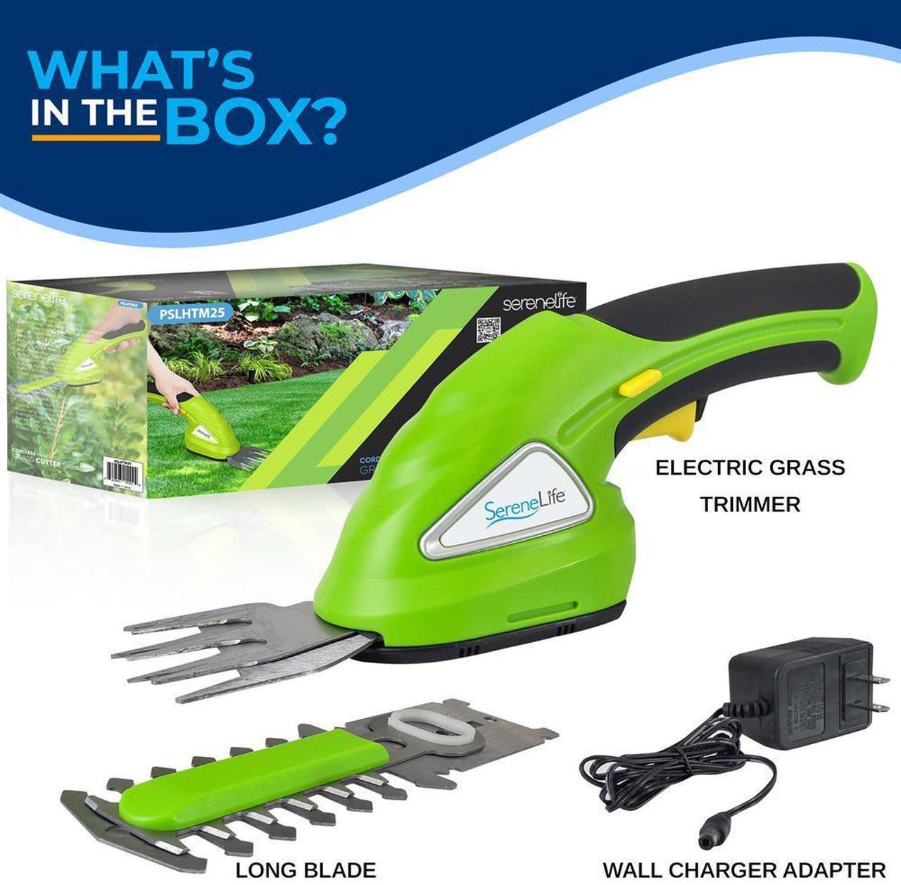 Alt view image 5 of 7 - Pyle 2-in-1 Cordless Grass Cutter and Hedge Trimmer, Rechargeable Battery, Easy-to-Use 'Glide-Cut' Technology, Lightweight, Perfect for Lawns and Gardens - PSLHTM25