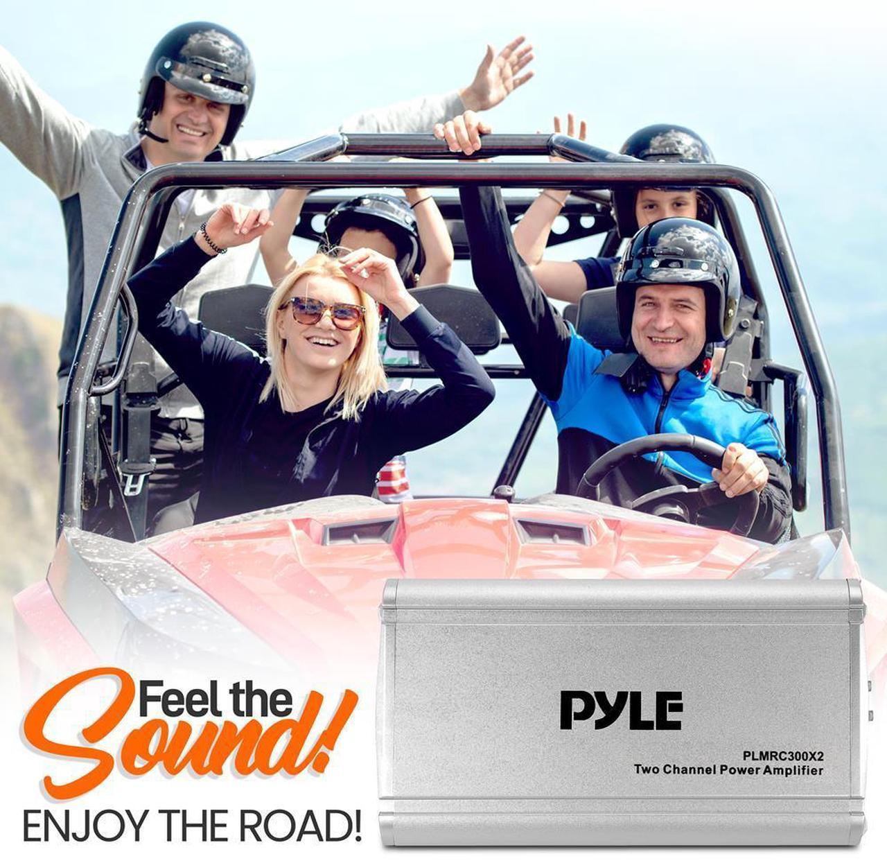 Alt view image 6 of 7 - Pyle 2-Channel Weather-Resistant Audio Amplifier System, Class D Compact Design, 1000W Max Power, Perfect for Car, ATV, Marine & More - PLMRC300X2
