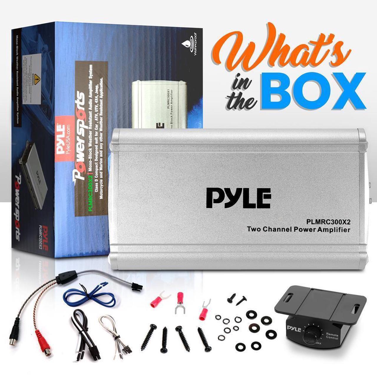 Alt view image 2 of 7 - Pyle 2-Channel Weather-Resistant Audio Amplifier System, Class D Compact Design, 1000W Max Power, Perfect for Car, ATV, Marine & More - PLMRC300X2