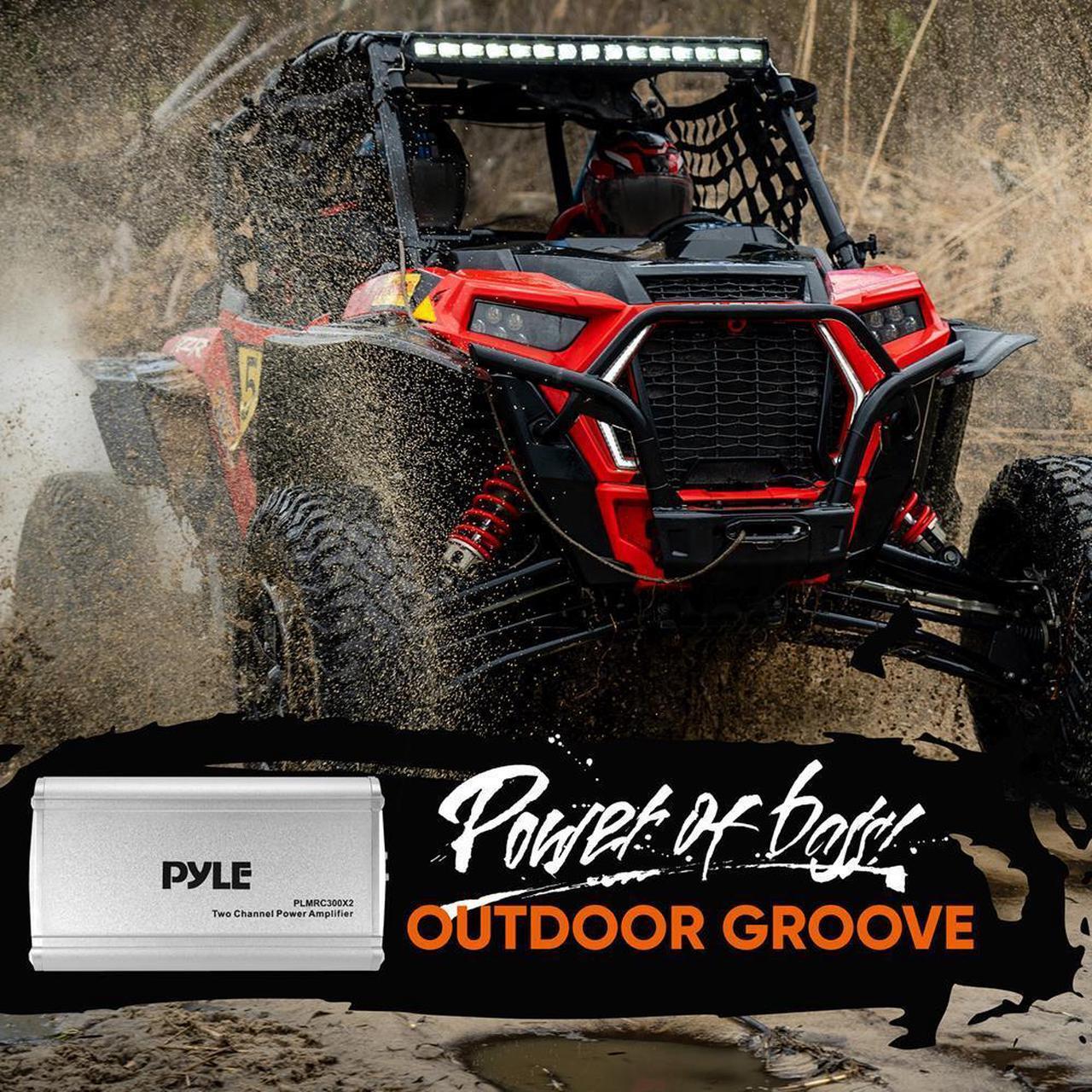 Alt view image 5 of 7 - Pyle 2-Channel Weather-Resistant Audio Amplifier System, Class D Compact Design, 1000W Max Power, Perfect for Car, ATV, Marine & More - PLMRC300X2