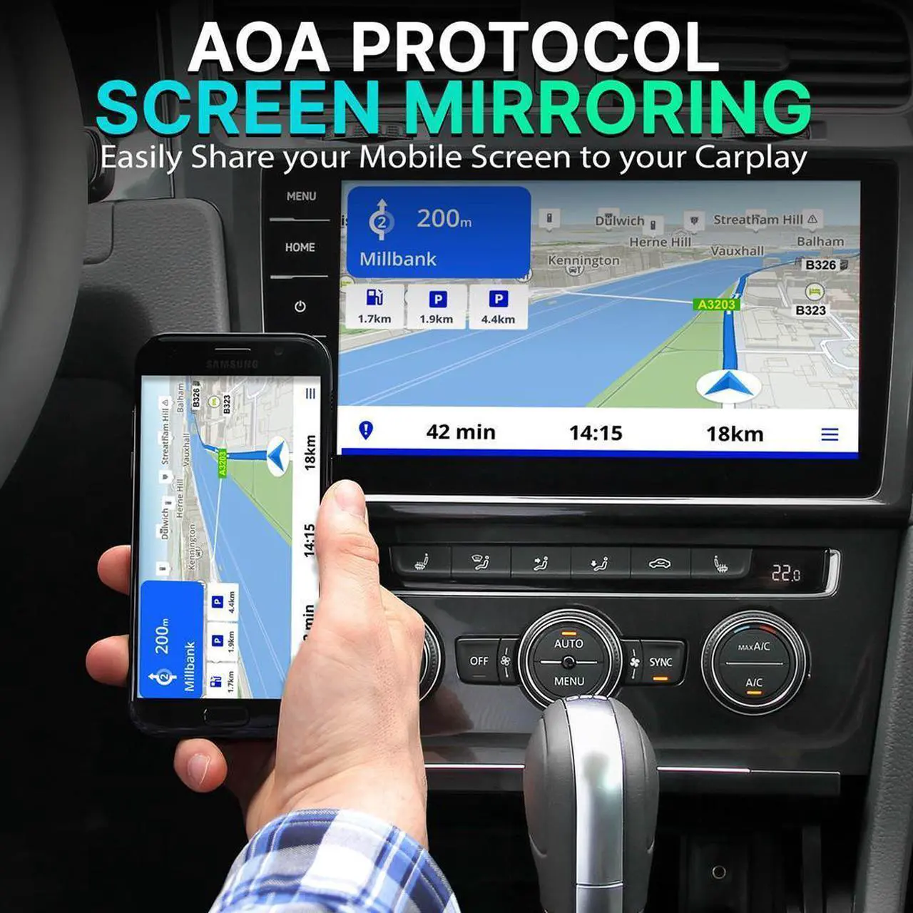 Alt view image 7 of 7 - Pyle Wireless Carplay & Android System iA Box - 4GB RAM, 64GB ROM, Dual-Band WiFi, 4K Full HD, Screen Mirroring, Android App Support - PAS22BK