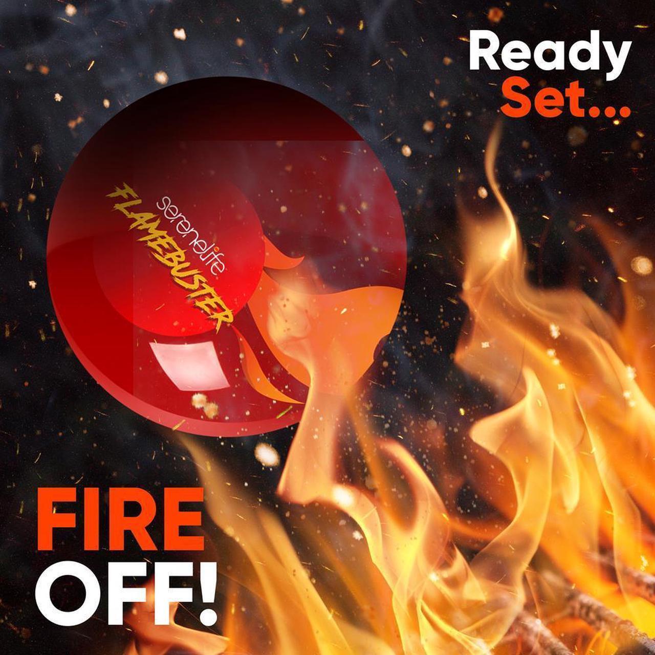 Alt view image 2 of 7 - SereneLife Automatic Fire Ball Extinguisher with Mounting Bracket - ABC Fire Extinguisher, Fire Suppression Device, Fire Safety