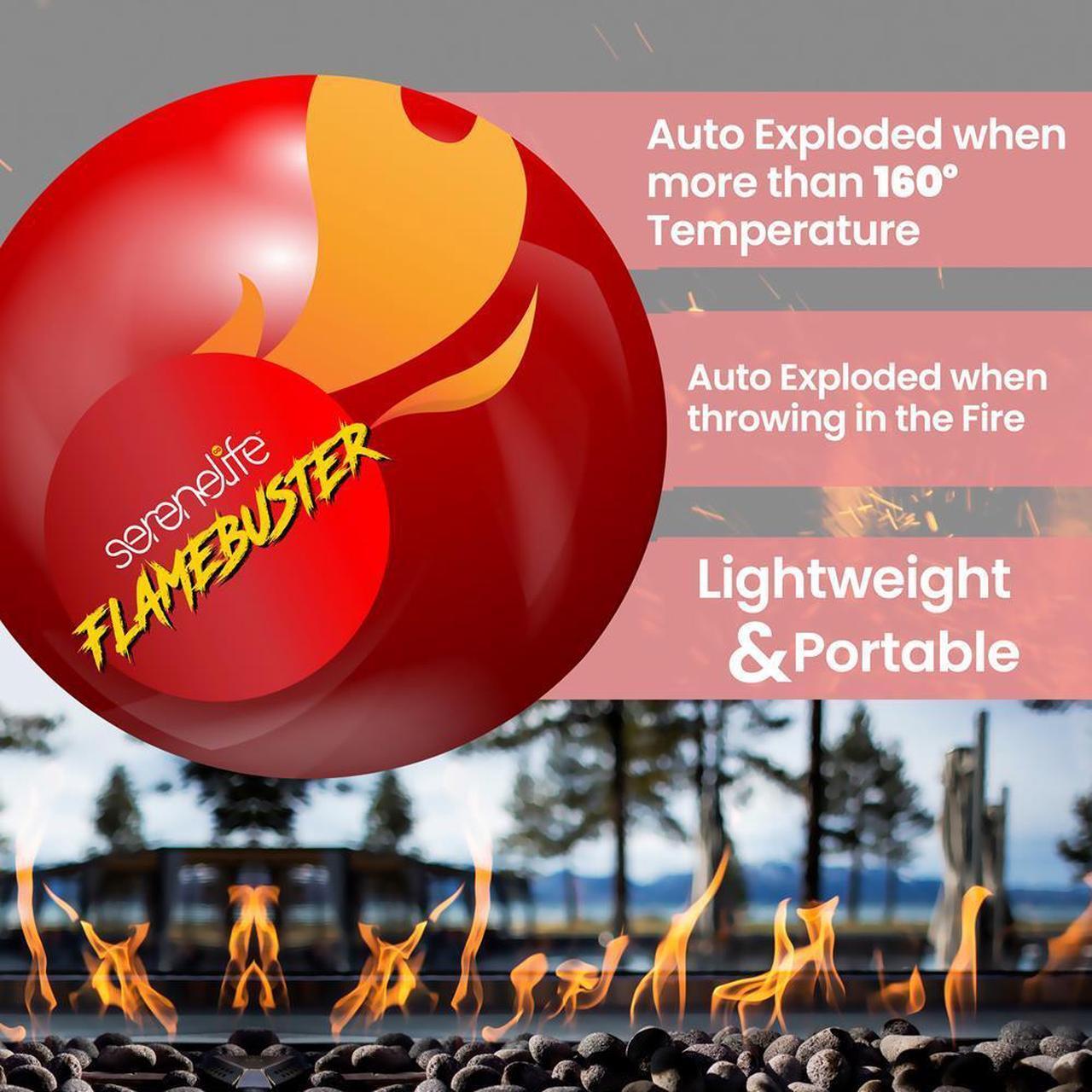 Alt view image 6 of 7 - SereneLife Automatic Fire Ball Extinguisher with Mounting Bracket - ABC Fire Extinguisher, Fire Suppression Device, Fire Safety
