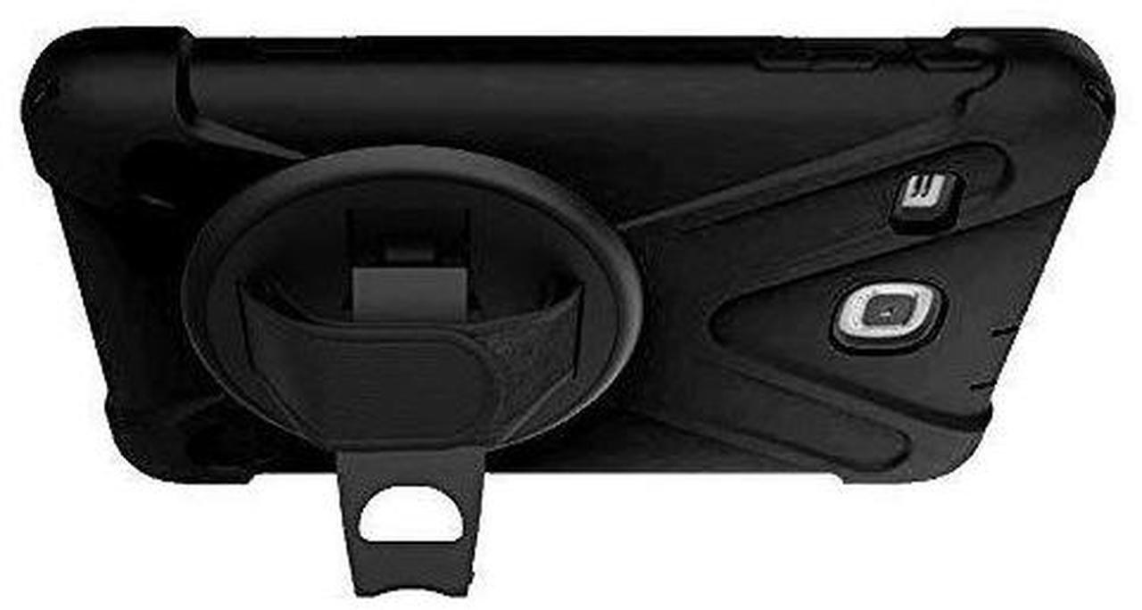 Alt view image 5 of 8 - Premium Shield Heavy Duty Shockproof Case Protection Cover with 360 Rotation Handstrap and Kickstand For Samsung Galaxy Tab E 8.0 SM-T377 [BLUE] by KIQ