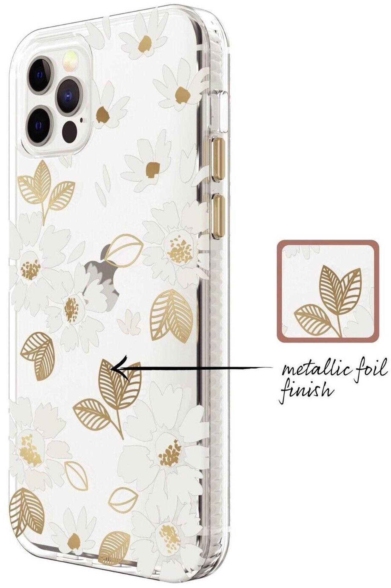 Alt view image 3 of 5 - Fellowes iPhone 12 Pro Max Fashion Phone Case, Clear White Floral / Flowers
