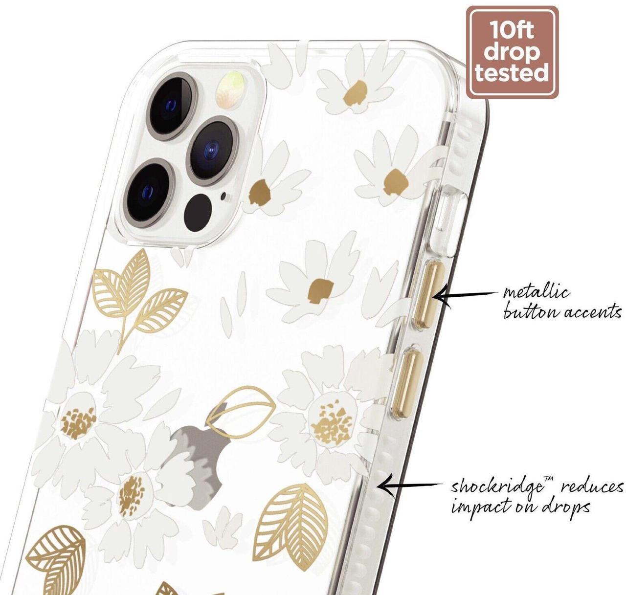 Alt view image 4 of 5 - Fellowes iPhone 12 Pro Max Fashion Phone Case, Clear White Floral / Flowers