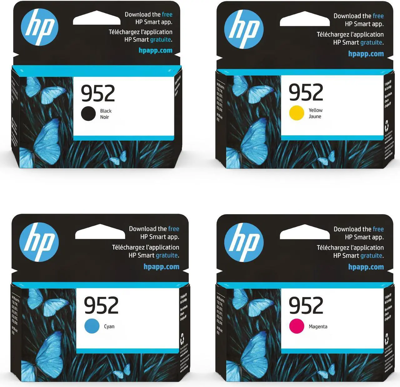 Main image of HP 952 Cyan, Magenta, Yellow, Black Ink Cartridges (4-pack) | Works with OfficeJet 8702, OfficeJet Pro 7720, 7740, 8210, 8710, 8720, 8730, 8740 Series