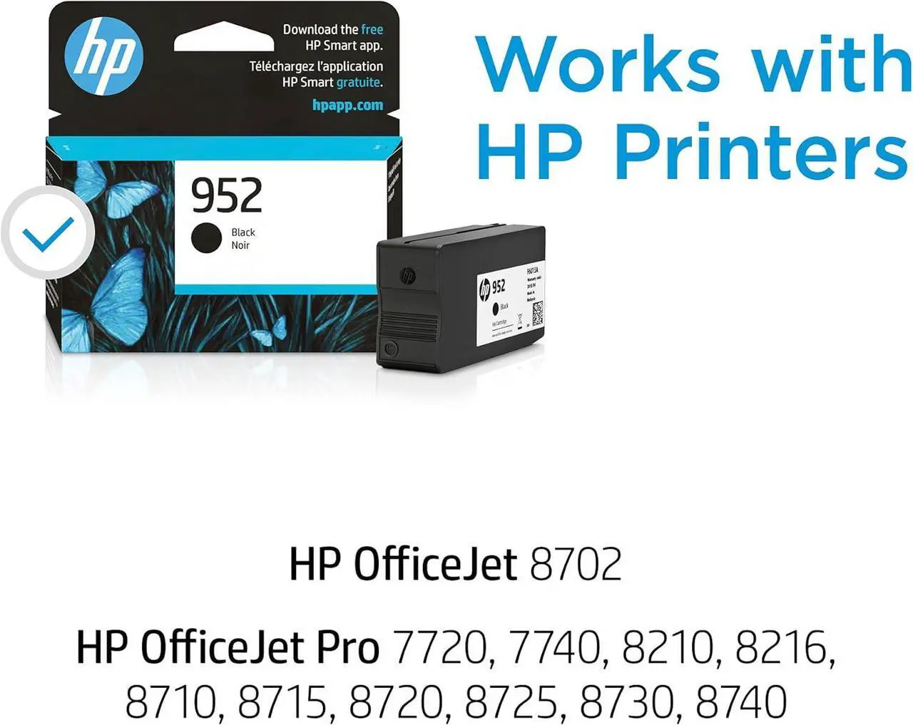 Alt view image 2 of 7 - HP 952 Cyan, Magenta, Yellow, Black Ink Cartridges (4-pack) | Works with OfficeJet 8702, OfficeJet Pro 7720, 7740, 8210, 8710, 8720, 8730, 8740 Series