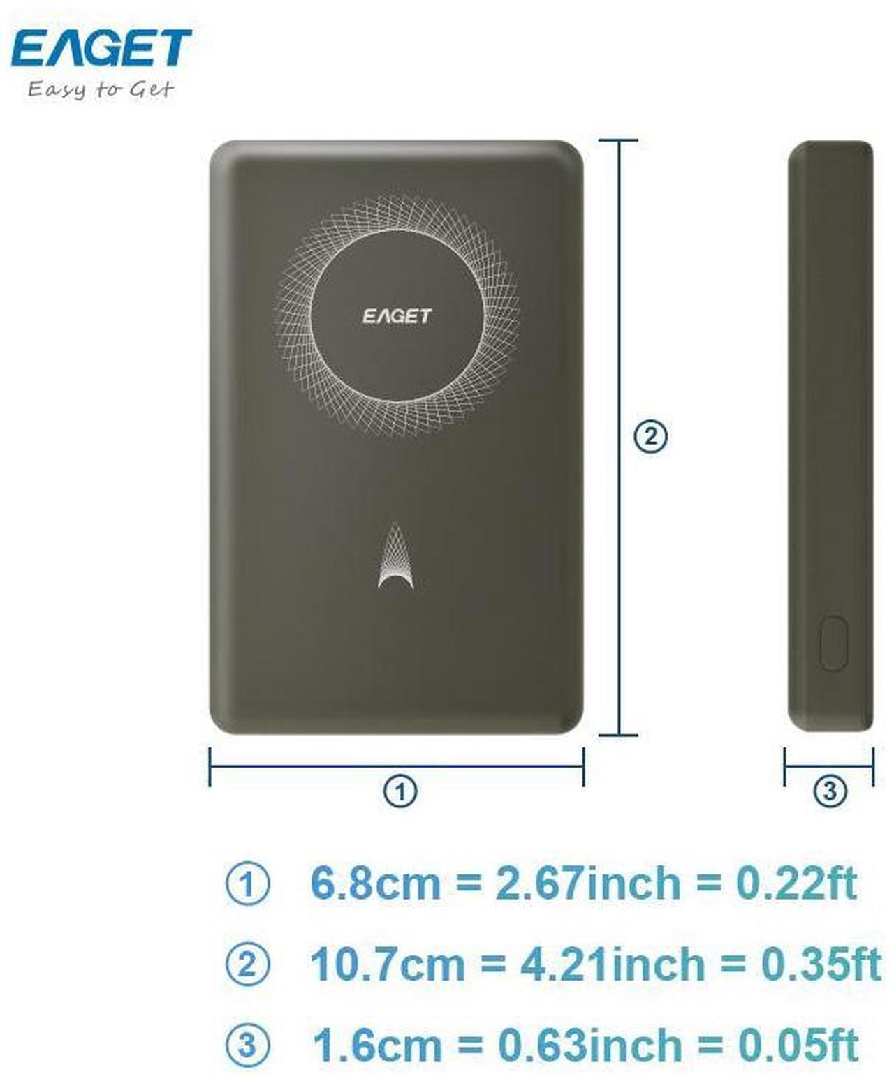 Alt view image 2 of 7 - EAGET Power Bank,Ultra-Slim 10,000mAh Magnetic Wireless Portable Charger, 22.5W Fast Charging Battery Pack with USB-C Cable Designed for iPhone 16 Pro Max/16 Pro/16/15/14/13/12