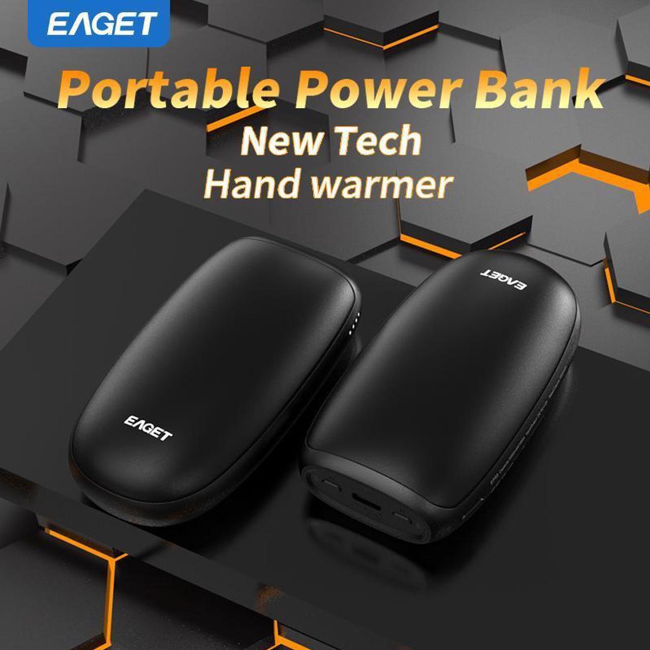 Alt view image 2 of 7 - EAGET EP03 Hand Warmers Rechargeable, 5000mAh Electric Hand Warmer Dual-Sided Heating 14Hrs Warmth 3 Heating Level USB-C Portable Pocket Heater for Raynauds, Hunting, Golf, Camping