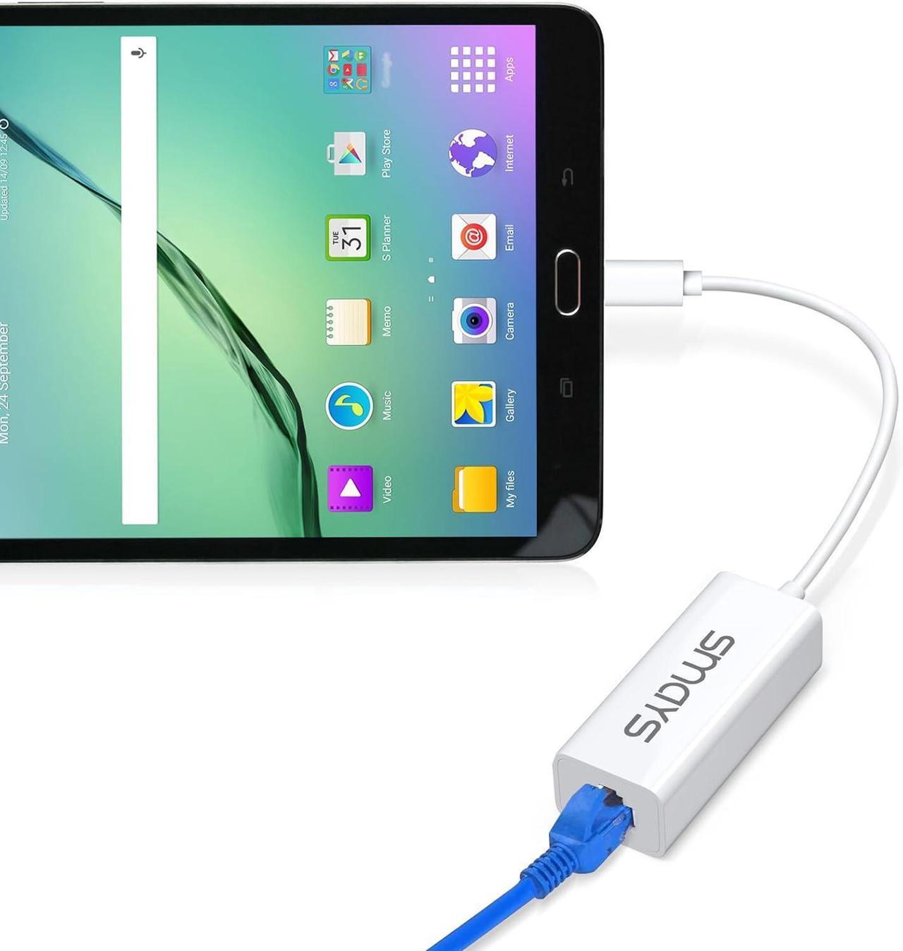 Alt view image 4 of 6 - Micro USB to Ethernet Adapter for Android Tablet Computer, Nexus Player, Dell Venue - Wired LAN Connection